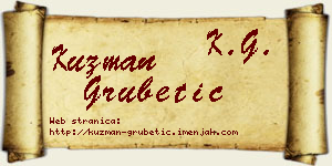 Kuzman Grubetić vizit kartica